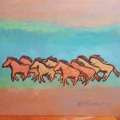 Blue Horse Gallery and Studio is the home of the work of Dawn Marie Marchand. Cree and Metis Artist, member of Cold Lake FN.