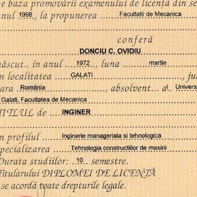 Diplom Engieer - University Degree.
Experience in IT, Mechanics, ocupational safety.
Victim of ethnic and politic epuration.
Never involved in illegal activity.