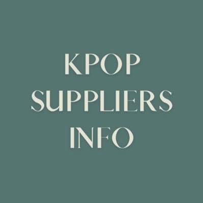 KPOP Suppliers Info