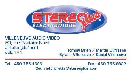 bonjours nous somme le magasin Stéréo Plus de joliette pour presenter nos promo ou annonce de vente avenir merci a vous cher(e)s client(e)s