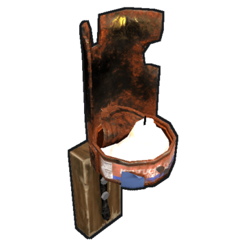 The Tuna Can Lamp is a makeshift wall light. It consumes one low grade fuel every 10 minutes of operation.