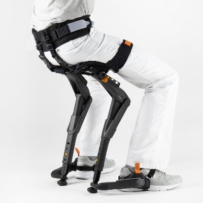 We are a startup offering you a low cost leg exoskeleton that allows you to sit anywhere - the Chairless Chair. 
A chair that walks with you... !