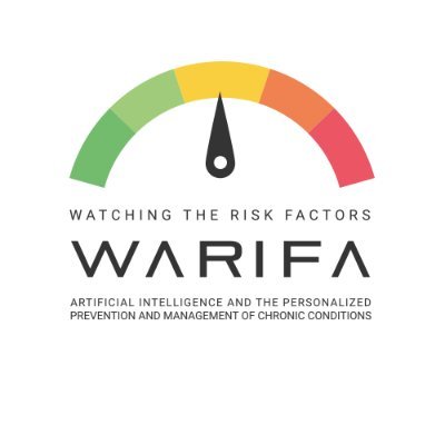 WARIFA - Watching the #riskfactors: #ArtificialIntelligence and the prevention of #chronicconditions – is a  project funded by EU #H2020 (GA 101017385).