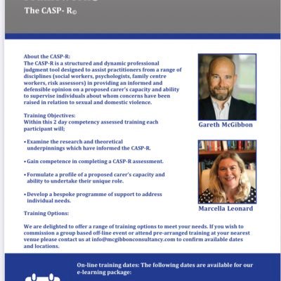 The CASP-R: The official account of the Capacity & Ability to Supervise & Protect-Risk Framework. (McGibbon & Leonard 2019)