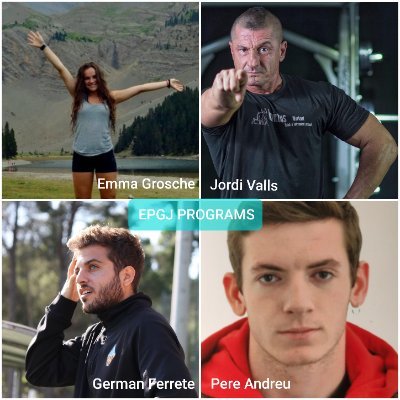 EPGJ PROGRAMS és un grup format per l'Emma Grosche, el Pere Andreu, el German Ferrete i el Jordi Valls, alumnes de l'INEFC Barcelona amb moltes ganes d'aprendre