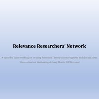 Relevance Researchers' Network (@relevancen) 's Twitter Profile Photo Relevance Researchers' Network (@relevancen) 's Twitter Profile Photo