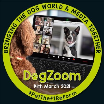 Join us for world’s first ever DogZoom on 14th March to highlight the increasing trauma caused by pet theft and demand change #PetTheftAwarenessDay