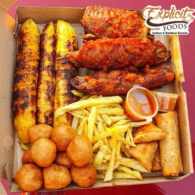 For your #smallchops ,cocktails,barbecue,chinese cuisine,pastries & more for all types of Events call EXPLICIT FOODS on 07051843915, 09082041918