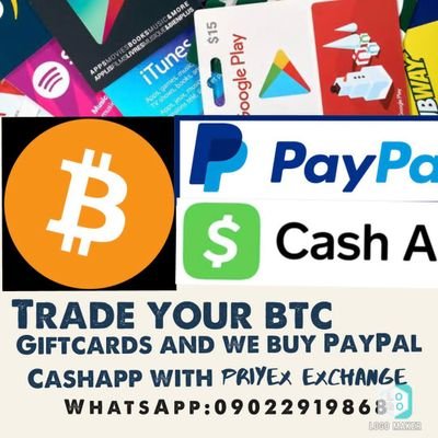 we buy and sell bitcoin
we buy all kinds of gift cards💰💰