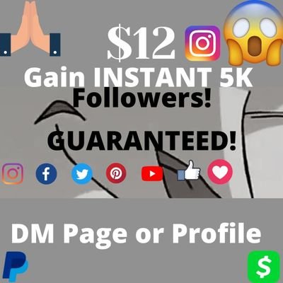 5kFollowerBoost's profile picture. 👌🏾If you're looking to boost💪🏾 your followers😏, look no further. 🤯5k for 💳$12💸. Link in bio. Facebook👩‍💻, Twitter🐦, Instagram📷, etc. Link below👇🏾
