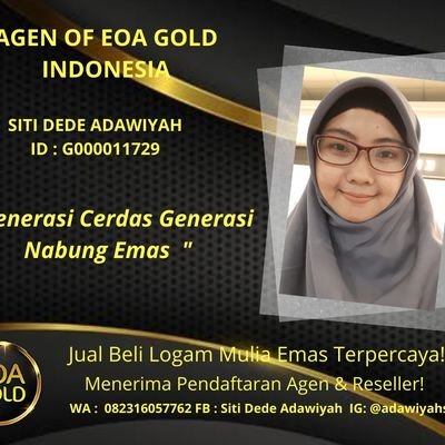 Generasi Cerdas Generasi Nabung Emas
Agen Resmi Eoa Gold
Menerima pendaftaran Agen & Reseller
https://t.co/QNYX92HyTv