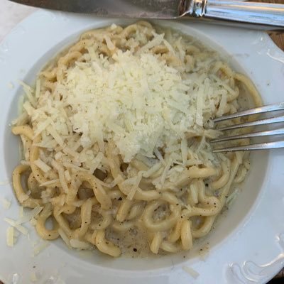 cacio e pepe with a side of takes