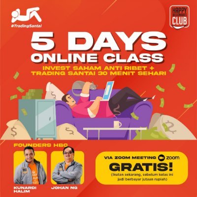 Tempat Kursus Trading Saham, Pelatihan Trading Saham, Workshop Training Investasi & Trading Saham Online Terbaik GRATIS Bersama Happy Billionaire Club (HBC)