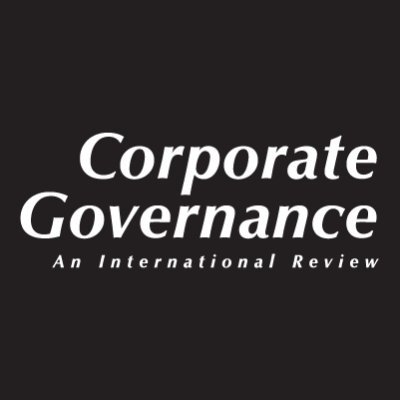 Twitter account of Corporate Governance: An International Review, published by @WileyBusiness. Twitter account managed by Pieter-Jan Bezemer.