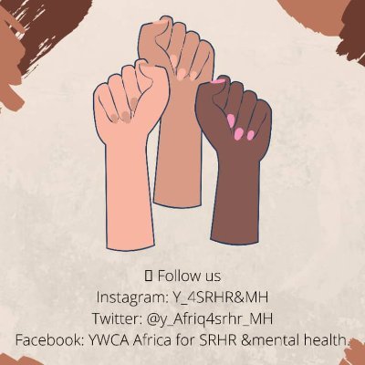 We're #YoungWomenLeaders from all YWCAs Africa Region empowered passionate in advancing integrated SRHR policies globally Follow us on IG @Y_Afriq4SRHR&MH & FB.