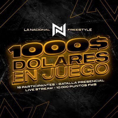 Competencia de Freestyle - 1000$ dólares de premio - Streaming - 10 000 puntos FMS - batallas presenciales • Sintoniza La Nacional EN VIVO 👇🏼