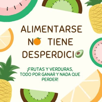 Somos 6 estudiantes de 4º curso del grado en CyTA - URJC 🍇 Alimentarse no tiene desperdicio. Frutas y verduras, todo por ganar y nada que perder 🥑 ApS