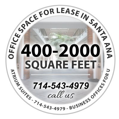 Santa Ana Offices for Lease by Atrium Property Suites - Ready to elevate your business journey? Let's find your perfect office space today!