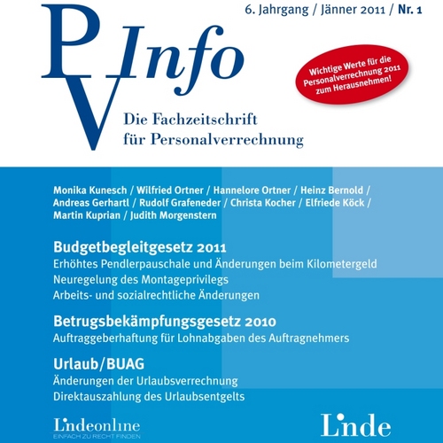 Linde_PV's profile picture. Die Zeitschrift für Personalverrechner. Die PV-Info bietet Ihnen genau die Informationen, die Sie für Ihre tägliche Arbeit in der Personalverrechnung benötigen.