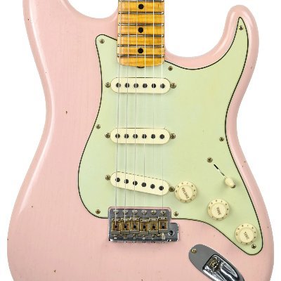 A pink Stratocaster