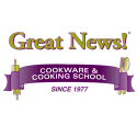 Great News! Cookware and Cooking School. We are pleased to offer high end, quality cookware at discounted prices & daily cooking classes.