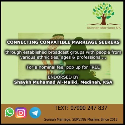 SUNNAH MARRIAGE UK 2600 Profiles from: • Ages • Ethnicities • Professions • Inc. REVERTS TEXT: 07427 716 014