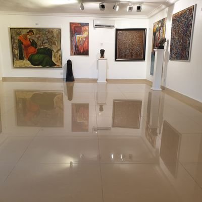 Art gallery. Lagos, Nigeria. Timeless African art.