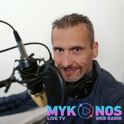 Mykonos Live TV - πρώην Υπεύθυνος Επικοινωνίας info@mykonoslive.tv - info@sweetFM.gr
Radio Producer, Ραδιοφωνικός Παραγωγός, στον  sweetFM