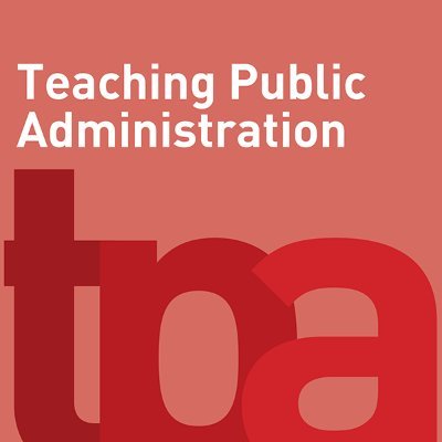 SageTpa's profile picture. Teaching Public Administration, published by Sage. Three Volumes per year. We welcome teaching focused public administration and management papers.