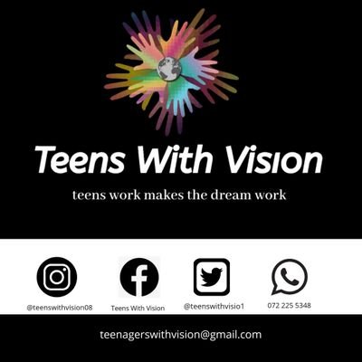 TeensWithVisio1's profile picture. We aim to free our communities from poverty and social ills through our programmes by help of sponsors and donors. @neo_cholo is founder and we are here for you