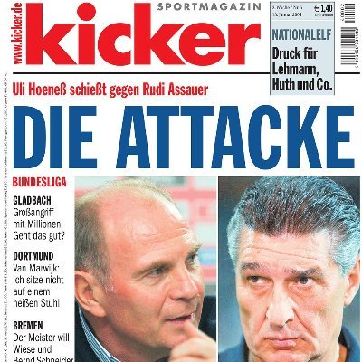 Kicker-Cover-Bot - vom Macher von https://t.co/NQJlQmvbJ4 (@RatenDe) -  Quelle: https://t.co/60KC4SUaXX