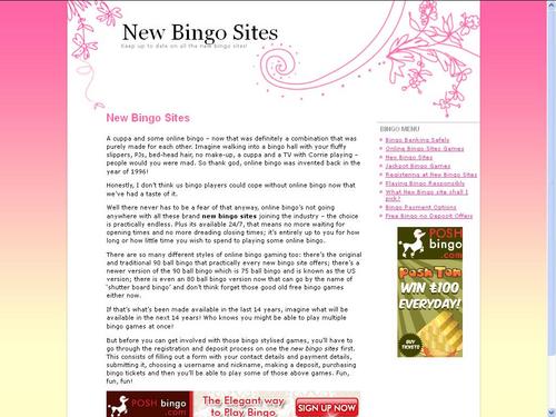 Keep up to date on all the new bingo sites!