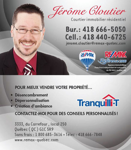 Courtier immobilier résidentiel et commercial pour REMAX Référence 2000. Région de Québec. Mentor. Amoureux de la vie. Passionné des gens.