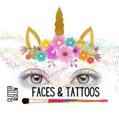 Glitter&glow provide : •Festival glitter for faces and hair. •Glitter Tattoos and face gems. •Facepaints with stencils & Glitter. &more💕✨ sc:Jamielynn677