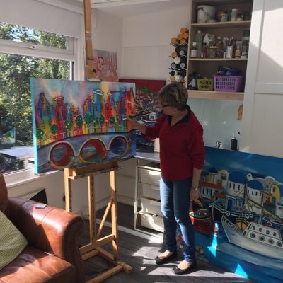 Artist with studio at home. paintings in 18 countries. I love my love as art is my theraphy and expression of life and who I am.
