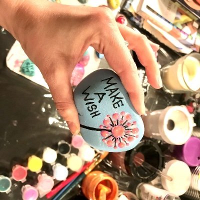 Hudson Village, Québec, Canada. Painting rocks and hiding them for others to find. Spread joy! Keep it or Re-hide it! Make some if you feel to! Go!