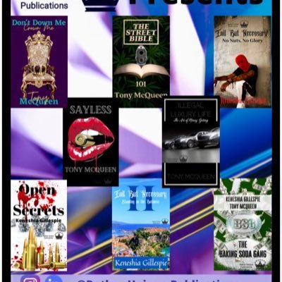 Tony McQueen/Amazon.com/Facebook/IG/Twitter/ Author Central/ Good Reads/ Digitalbookgirl/RatherUniQuePublications real Urban-organized Crime Fiction Novels  🔥