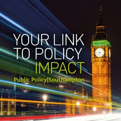 Connecting @unisouthampton researchers with policymakers to enrich evidence informed policymaking. Are you sharing policy related news? Tag @PublicPolicyUoS