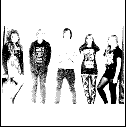 Jonathan Wetherell, Brogan Clarkson, Gabriella Joy, Georgina Mead and Elizabeth Rae. punk-pop band.