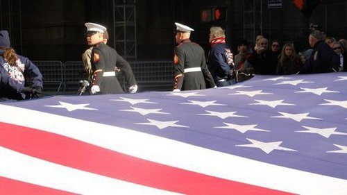 THE GROUND ZERO FLAG is 60'X30'-donated to a small group of NYC Ground Zero volunteers during the rescue&recovery operations in the aftermath of Sept.11, 2001.