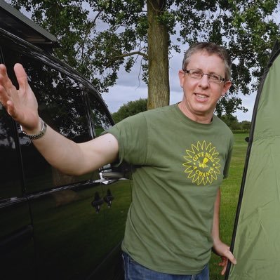 A middle-aged bloke who DIY converted a Toyota Proace into a camper van.