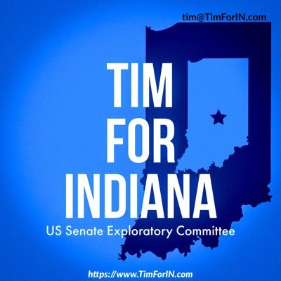 US Senate Exploratory Committee for #Hoosier: Tim Williams (D) CEO, ordained minister, teacher & music-producer.  📧 Tim.Williams@TimForIN.com | #TimForIN