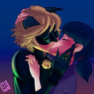 hey its chat noir here me and m'lady aka marinette r dating shes so beautiful💖💅🏾