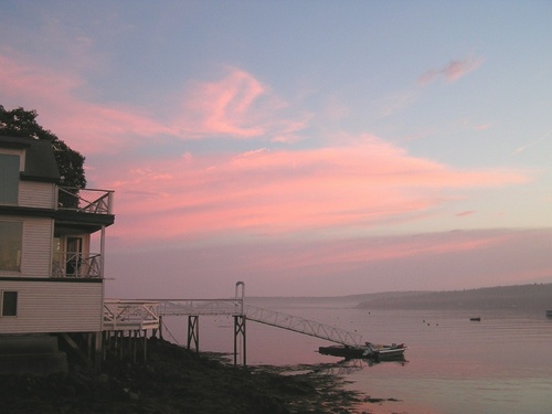 Two creative talents drawing inspiration from the soul of the coast in East Boothbay, Maine, gallery, cottages, wood 'n art.