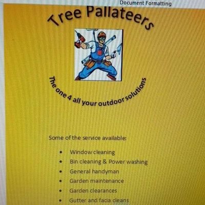 this is our business page for Tree
Pallateers Outdoor Soulitions.