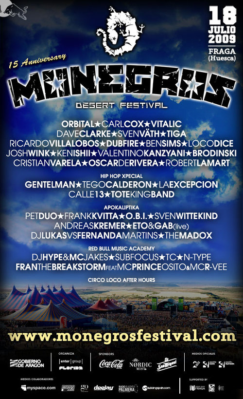 The 15th aniversary of the Monegros Desert Festival (18th july) will be a witness of the Orbital return. The duo was out for the stage since 2004.