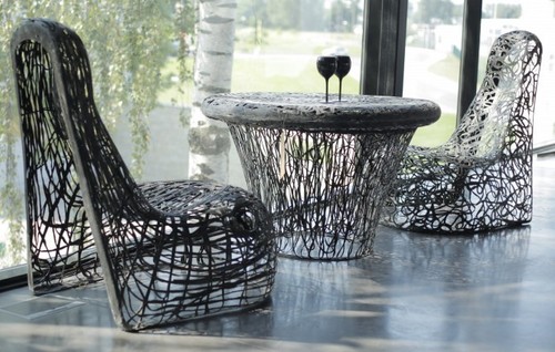 Workshop of the Latvian interior designer Raimonds Cirulis,creating unique items from basalt fibers bonded with eco-resins–true synthesis of art and technology