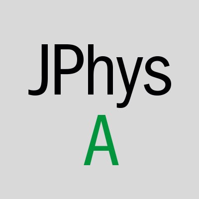 Journal of Physics A: Mathematical and Theoretical is a major journal of #theoreticalphysics publishing 50 issues a year. From @IOPPublishing