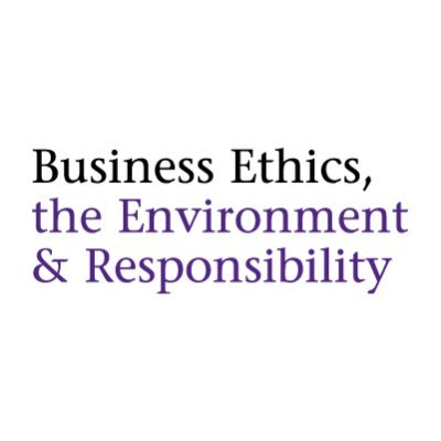 Business Ethics, the Environment and Responsibility is a peer-reviewed journal published by @WileyBusiness. Formerly known as #BusinessEthics: A European Review