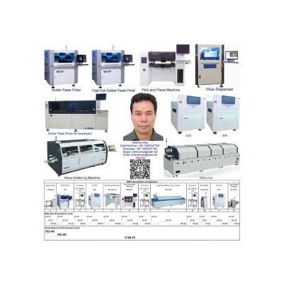 SMT Printer, Pick&Placer, AOI/SPI, Reflow Oven, Wave Soldering, Packing Machine, SMT Assembly Solution.
Mobile/Wechat/WhatsApp: +86 130 6304 7785